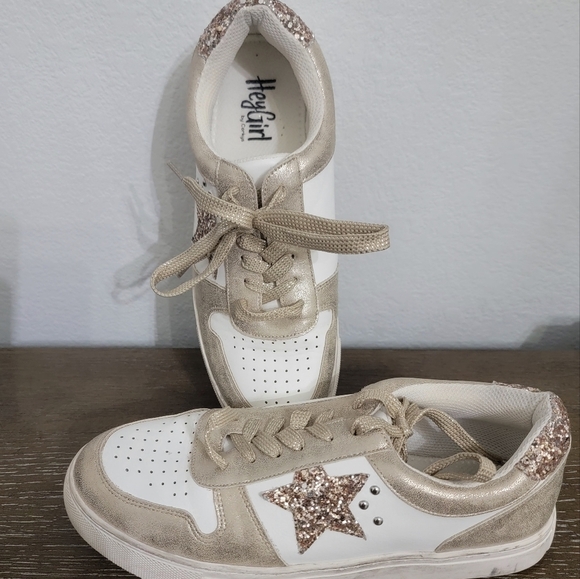 Corkys Gold and White Sneakers Women's Size 9 - Picture 3 of 4